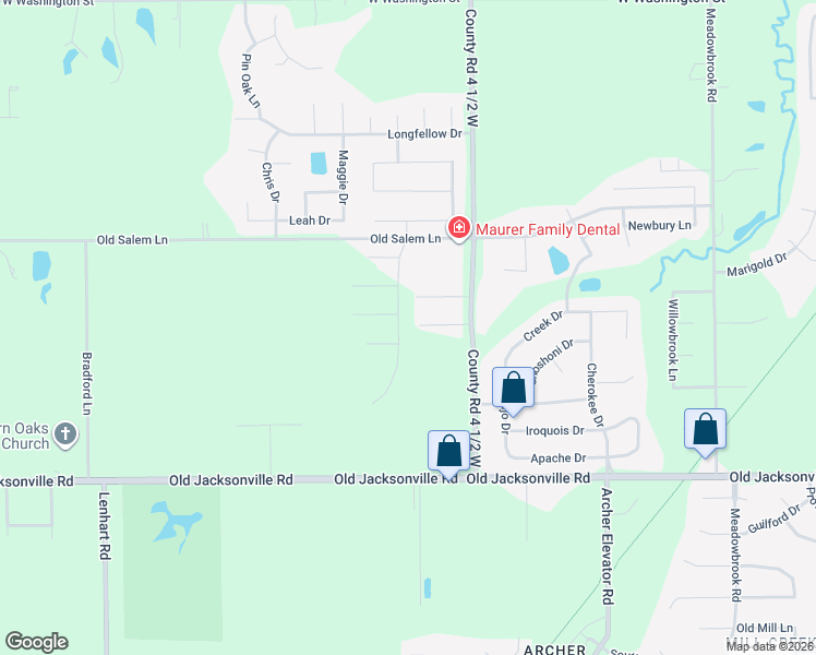 map of restaurants, bars, coffee shops, grocery stores, and more near 681 South Bradfordton Road in Springfield