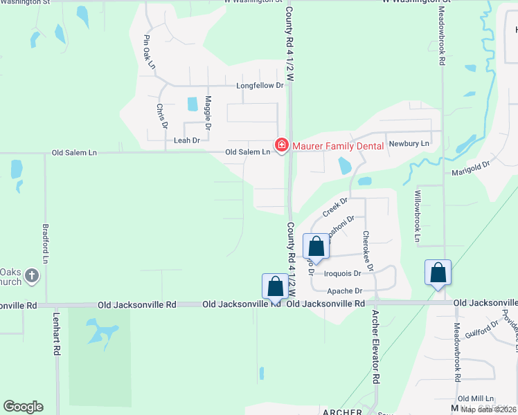 map of restaurants, bars, coffee shops, grocery stores, and more near 681 South Bradfordton Road in Springfield