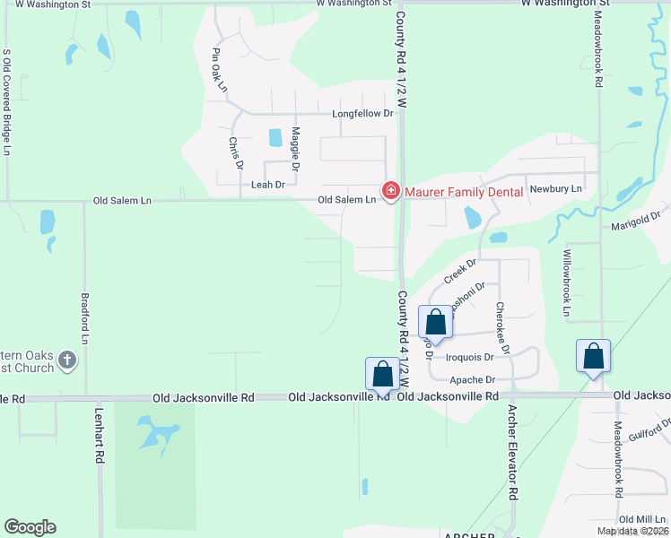 map of restaurants, bars, coffee shops, grocery stores, and more near 1-13 Pajim Lane in Springfield