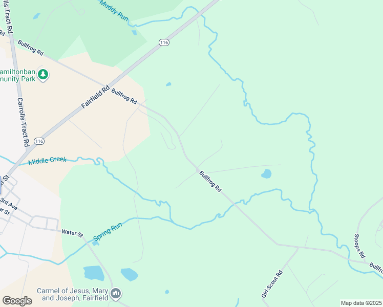 map of restaurants, bars, coffee shops, grocery stores, and more near 3645 Bullfrog Road in Fairfield