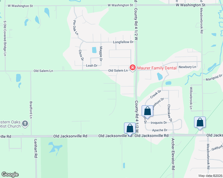 map of restaurants, bars, coffee shops, grocery stores, and more near 1-13 Pajim Lane in Springfield