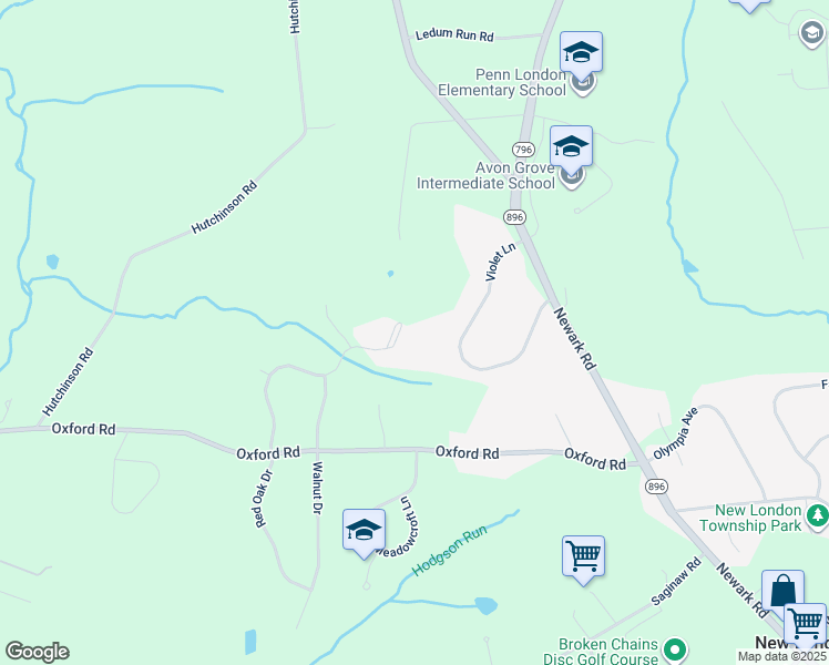 map of restaurants, bars, coffee shops, grocery stores, and more near 178 Red Oak Drive in Lincoln University