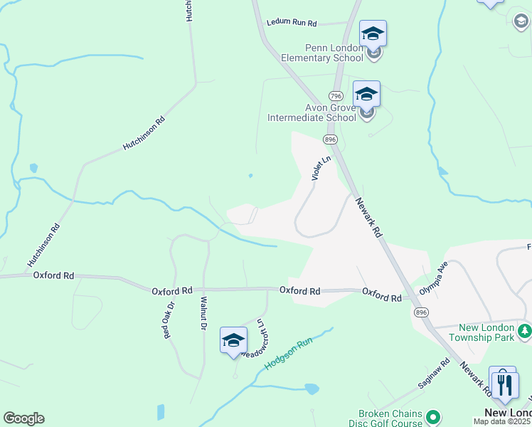map of restaurants, bars, coffee shops, grocery stores, and more near 178 Red Oak Drive in Lincoln University