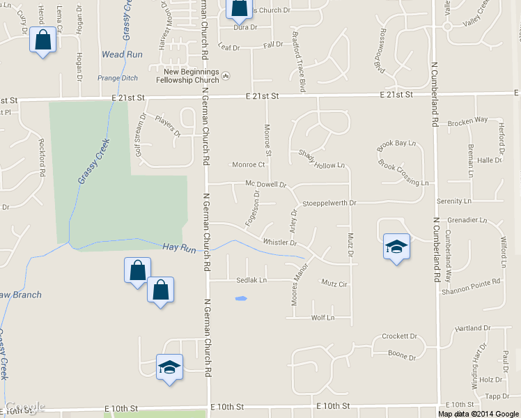 map of restaurants, bars, coffee shops, grocery stores, and more near 11139 Fogelson Court in Indianapolis