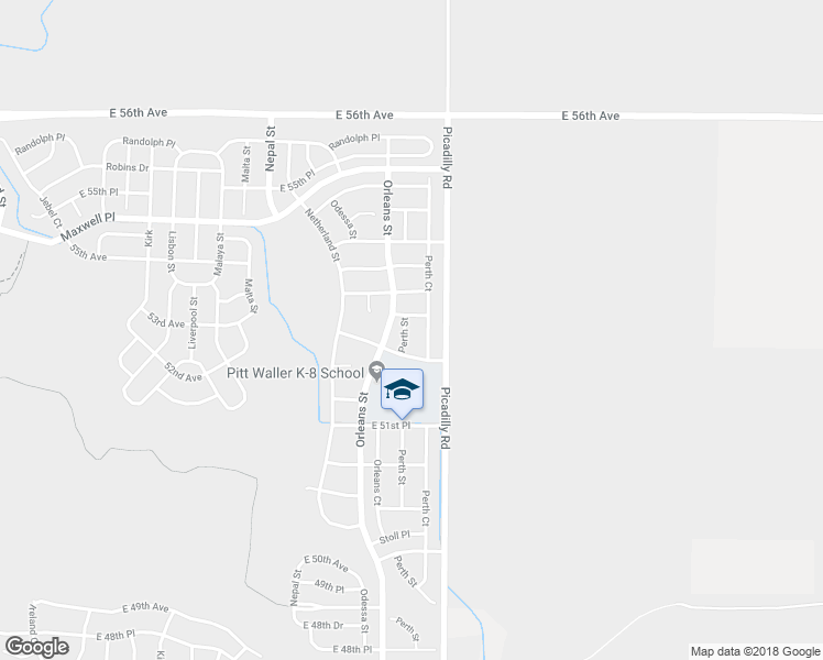 map of restaurants, bars, coffee shops, grocery stores, and more near 5230 Perth Street in Denver