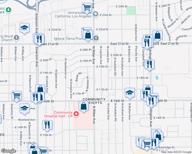map of restaurants, bars, coffee shops, grocery stores, and more near 1804 North Layman Avenue in Indianapolis