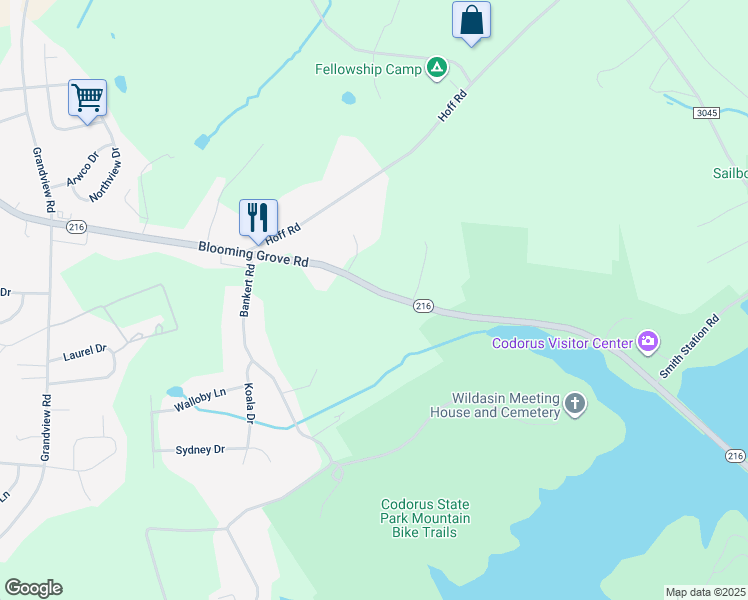 map of restaurants, bars, coffee shops, grocery stores, and more near 789 Blooming Grove Rd in Hanover