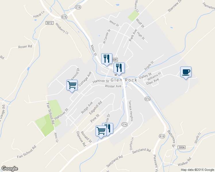 map of restaurants, bars, coffee shops, grocery stores, and more near 20 Winter Avenue in Glen Rock