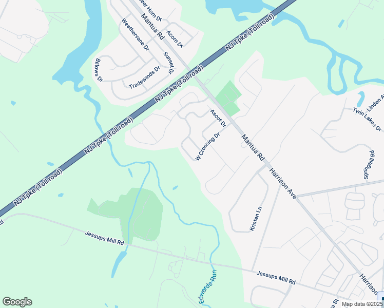 map of restaurants, bars, coffee shops, grocery stores, and more near 331 West Crossing Drive in Mount Royal