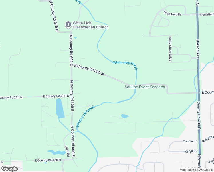 map of restaurants, bars, coffee shops, grocery stores, and more near 6327 East County Road 200 North in Avon