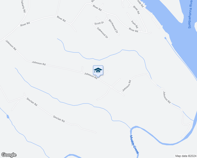 map of restaurants, bars, coffee shops, grocery stores, and more near Johnson Road in Delta