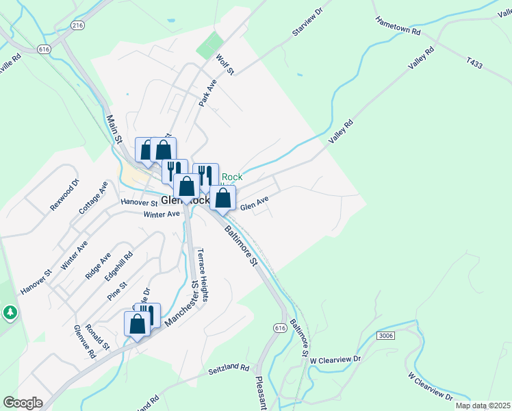 map of restaurants, bars, coffee shops, grocery stores, and more near 31 Glen Avenue in Glen Rock