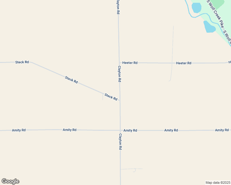 map of restaurants, bars, coffee shops, grocery stores, and more near 3263 Clayton Road in Brookville