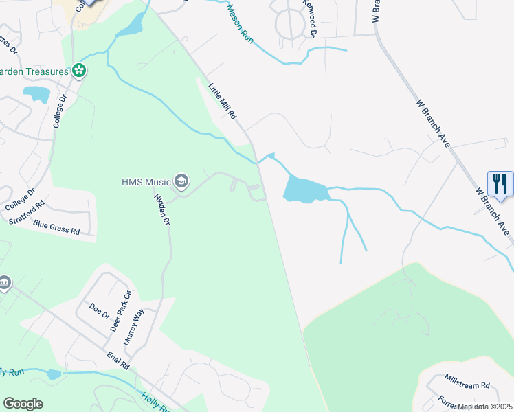map of restaurants, bars, coffee shops, grocery stores, and more near 360 Hidden Drive in Gloucester Township