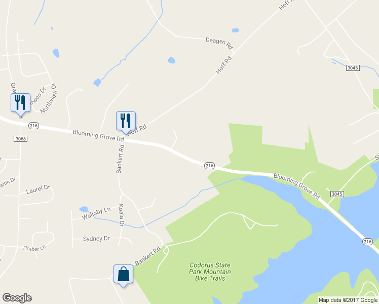 map of restaurants, bars, coffee shops, grocery stores, and more near 786 Blooming Grove Rd in Hanover
