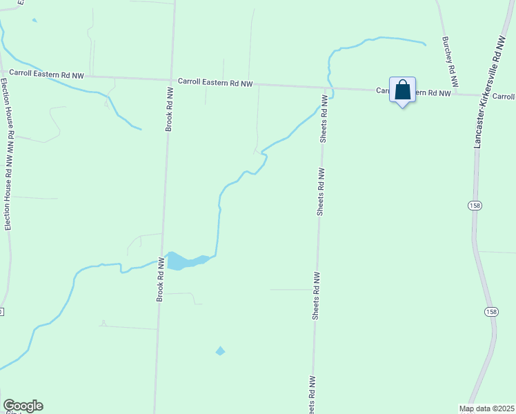 map of restaurants, bars, coffee shops, grocery stores, and more near 4585 Sheets Road Northwest in Lancaster