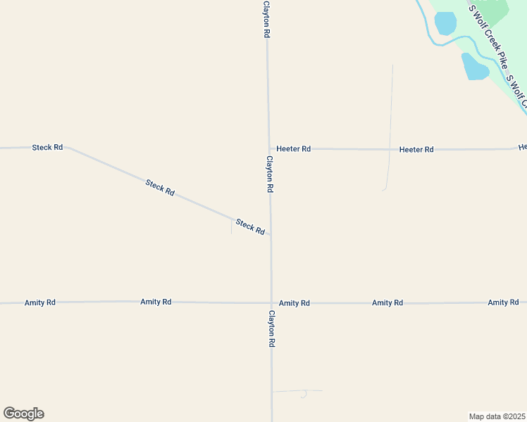 map of restaurants, bars, coffee shops, grocery stores, and more near 3263 Clayton Road in Brookville
