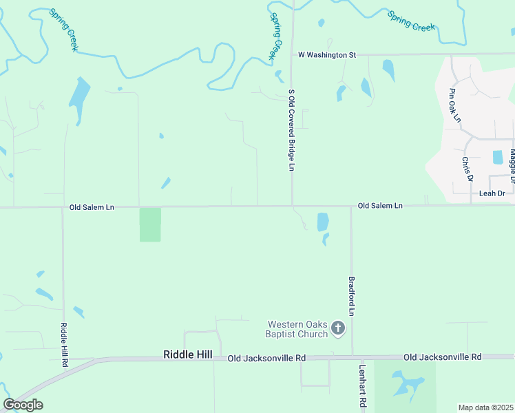 map of restaurants, bars, coffee shops, grocery stores, and more near 5610 Old Salem Lane in Springfield