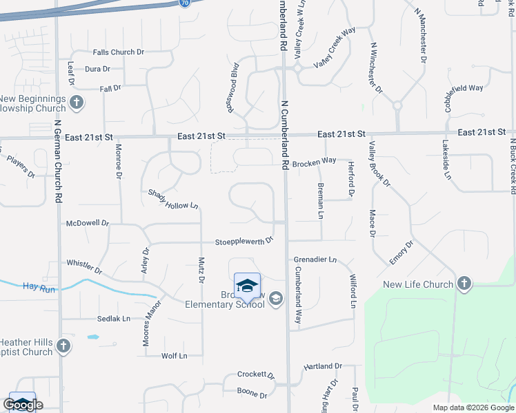 map of restaurants, bars, coffee shops, grocery stores, and more near 11612 Brook Crossing Lane in Indianapolis