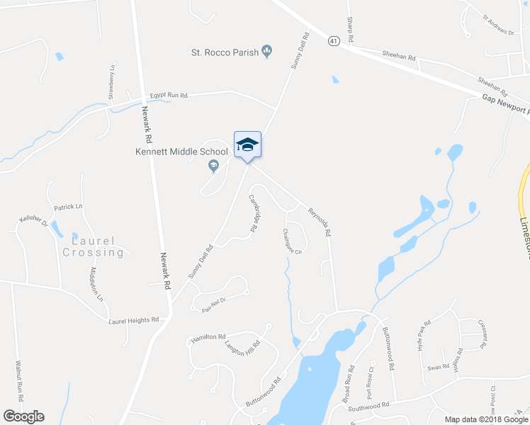 map of restaurants, bars, coffee shops, grocery stores, and more near 121 Cambridge Road in Landenberg