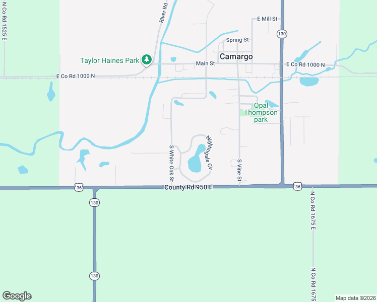 map of restaurants, bars, coffee shops, grocery stores, and more near 8 Nightingale Circle in Camargo