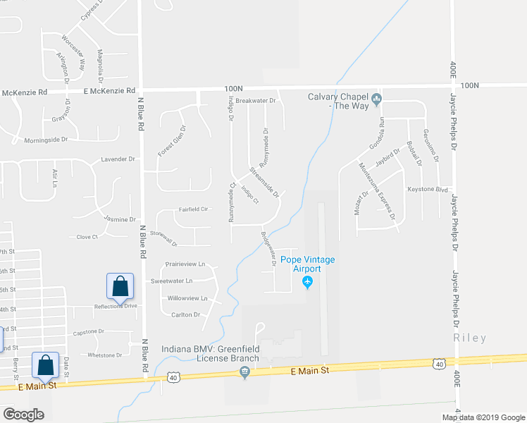 map of restaurants, bars, coffee shops, grocery stores, and more near 640 Indigo Court in Greenfield