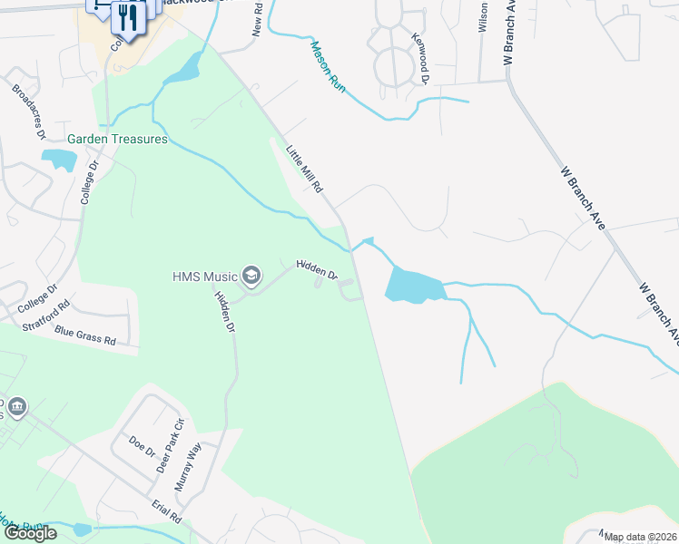 map of restaurants, bars, coffee shops, grocery stores, and more near 333 Hidden Drive in Gloucester Township