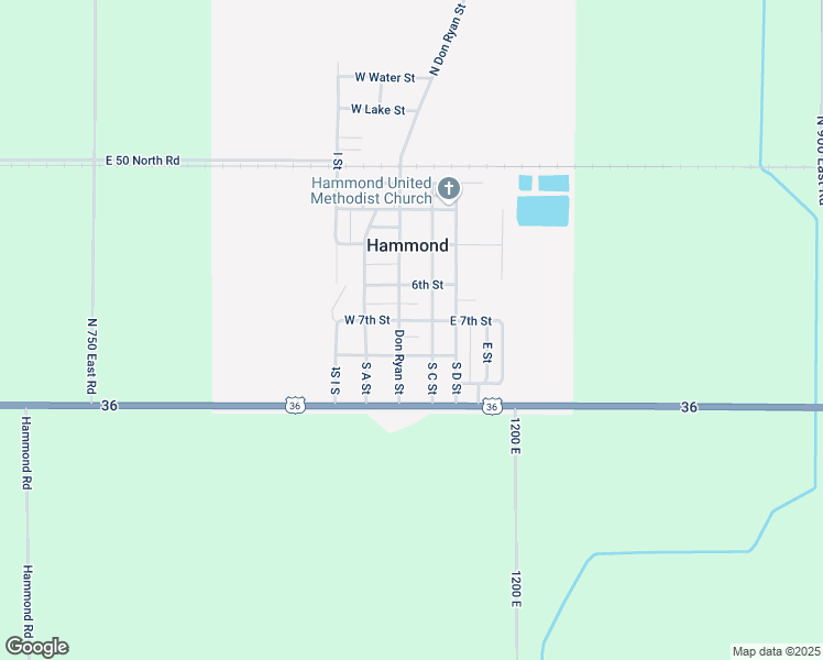 map of restaurants, bars, coffee shops, grocery stores, and more near 106 East 7th Street in Hammond