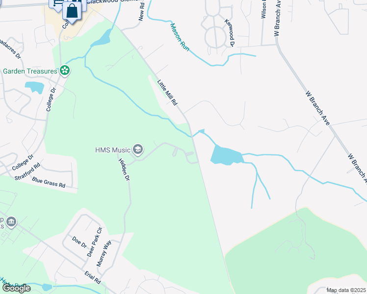 map of restaurants, bars, coffee shops, grocery stores, and more near 327 Hidden Drive in Gloucester Township