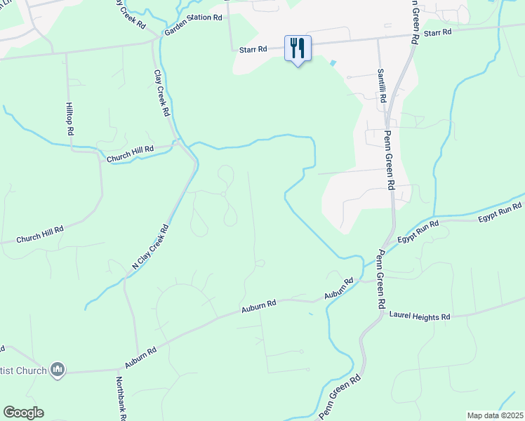 map of restaurants, bars, coffee shops, grocery stores, and more near 122 Lavender Hill Lane in Landenberg