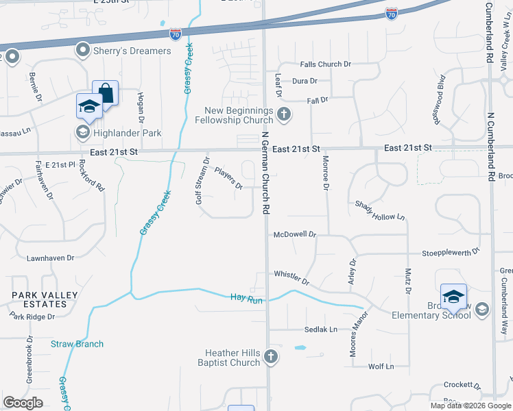 map of restaurants, bars, coffee shops, grocery stores, and more near 1946 Titleist Way in Indianapolis