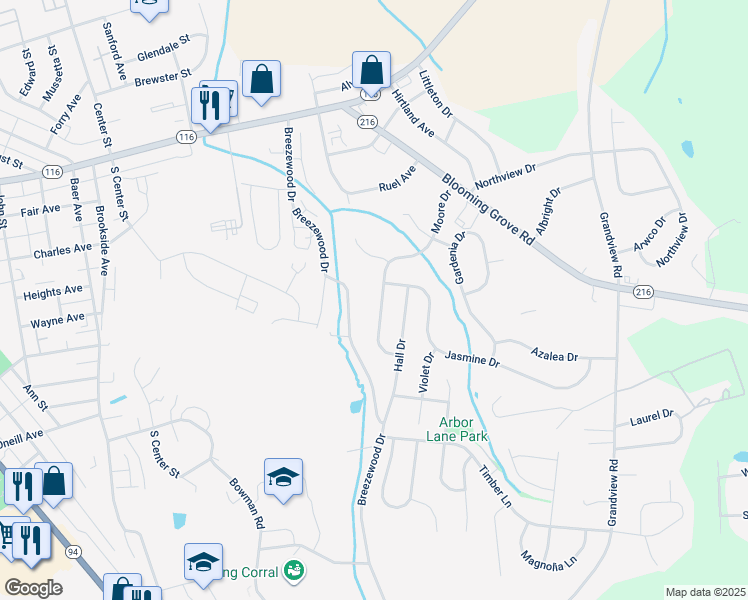 map of restaurants, bars, coffee shops, grocery stores, and more near 209 Moore Drive in Hanover