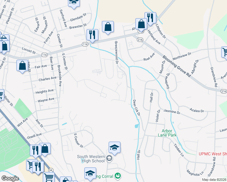 map of restaurants, bars, coffee shops, grocery stores, and more near 46 Overlook Drive in Hanover