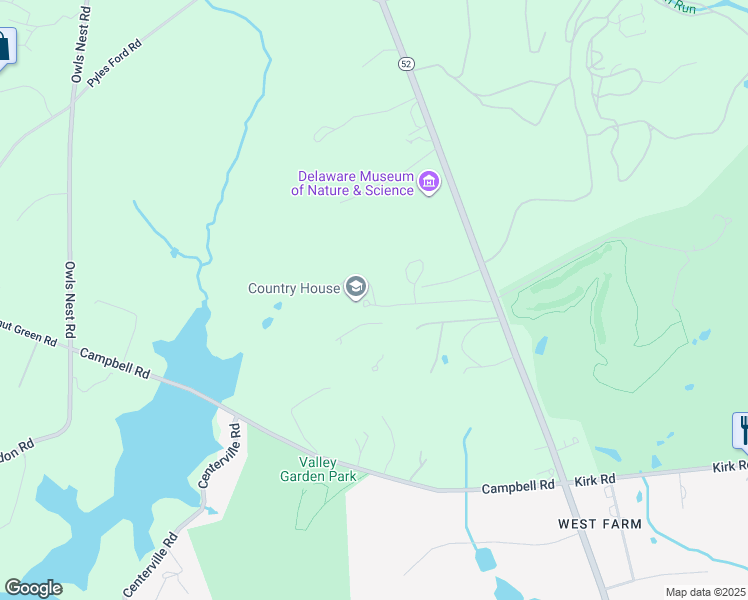 map of restaurants, bars, coffee shops, grocery stores, and more near 4830 Kennett Pike in Wilmington