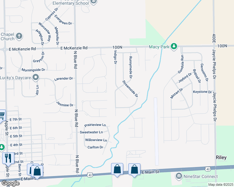 map of restaurants, bars, coffee shops, grocery stores, and more near 762 Indigo Court in Greenfield