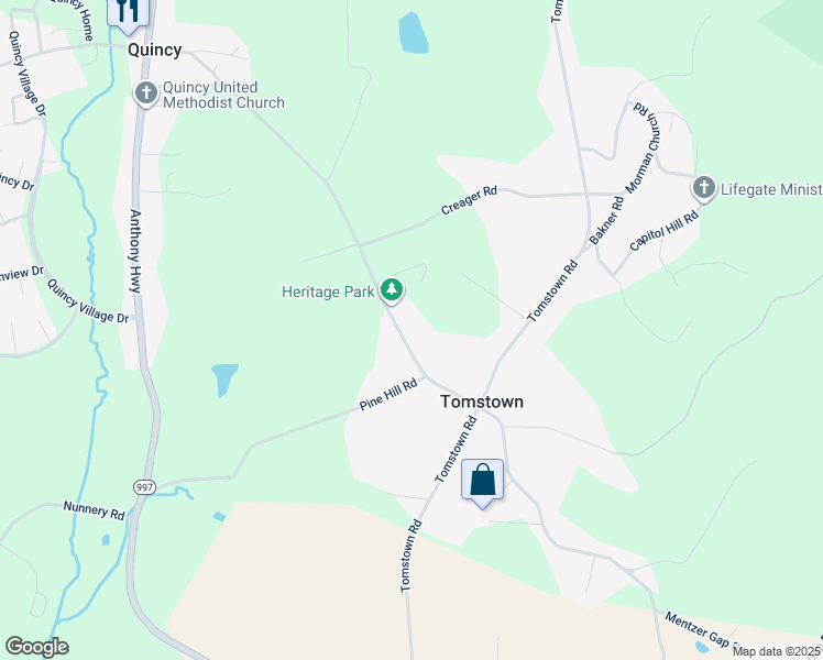 map of restaurants, bars, coffee shops, grocery stores, and more near 7645 Mentzer Gap Road in Waynesboro