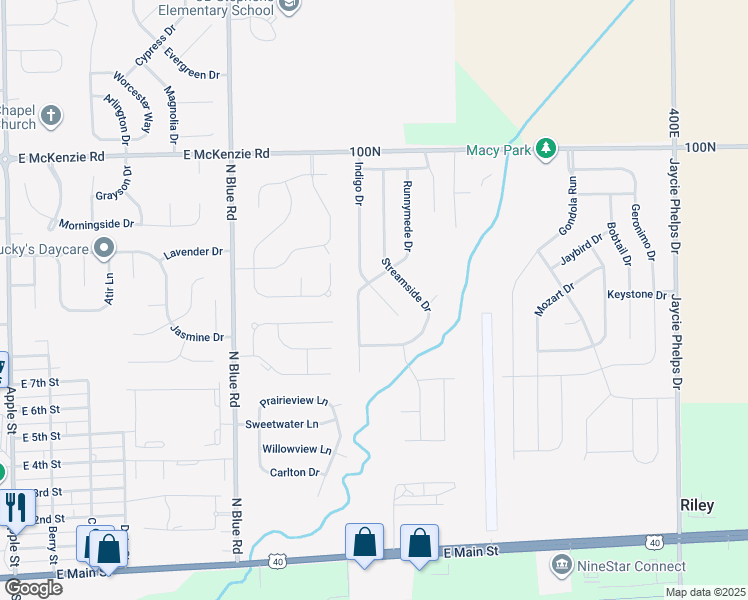 map of restaurants, bars, coffee shops, grocery stores, and more near 762 Indigo Court in Greenfield