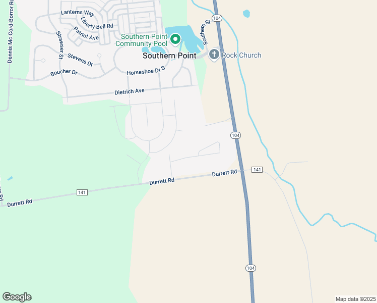 map of restaurants, bars, coffee shops, grocery stores, and more near 5050 Southfield Drive in Orient
