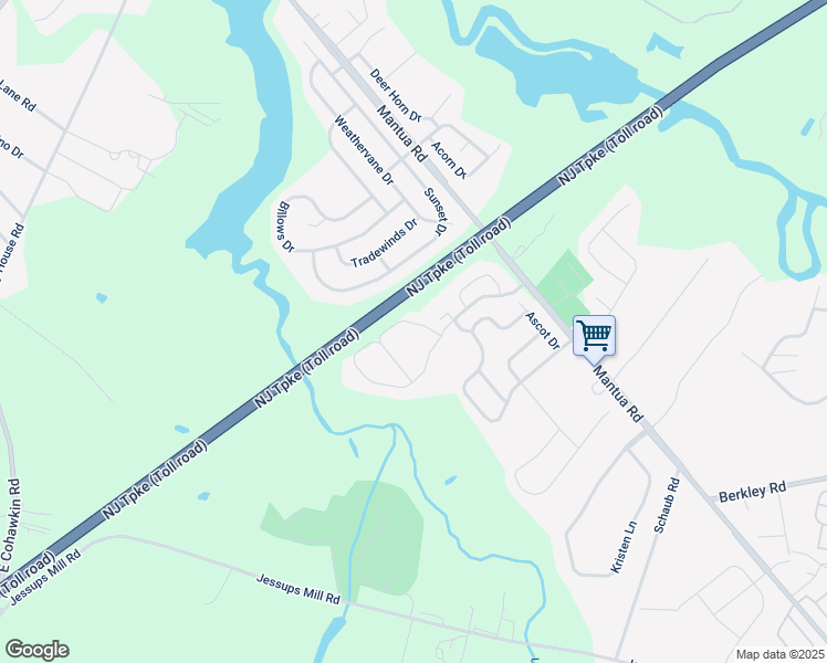 map of restaurants, bars, coffee shops, grocery stores, and more near 339 Cristaudo Court in East Greenwich Township