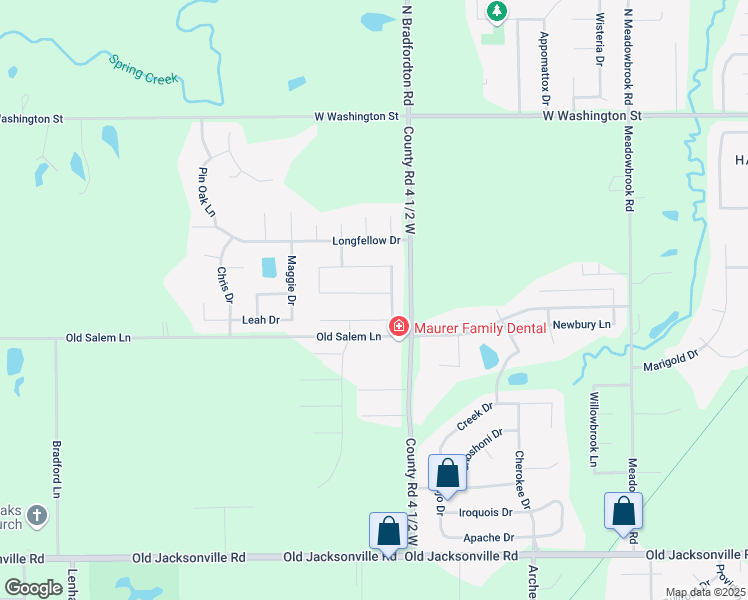 map of restaurants, bars, coffee shops, grocery stores, and more near 4524 Shalegh Avenue in Springfield