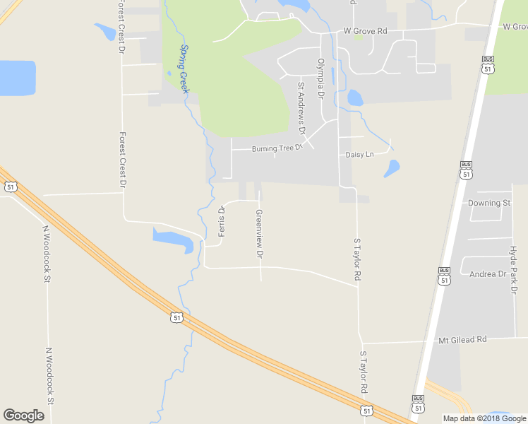 map of restaurants, bars, coffee shops, grocery stores, and more near 3320 Greenview Drive in Decatur