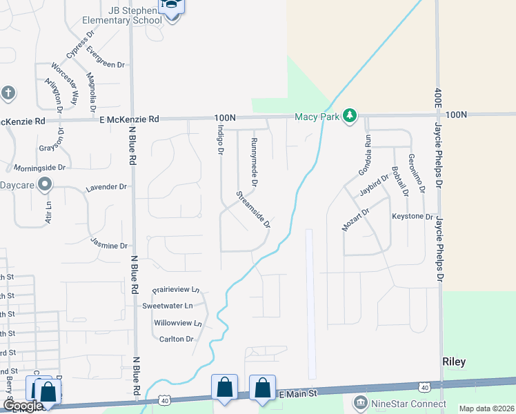 map of restaurants, bars, coffee shops, grocery stores, and more near 759 Streamside Drive in Greenfield