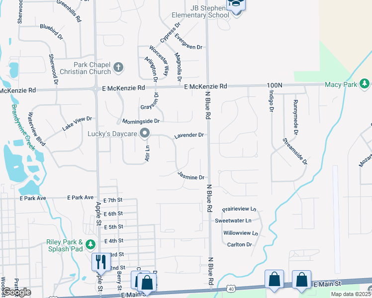 map of restaurants, bars, coffee shops, grocery stores, and more near 933 Rosemary Circle in Greenfield