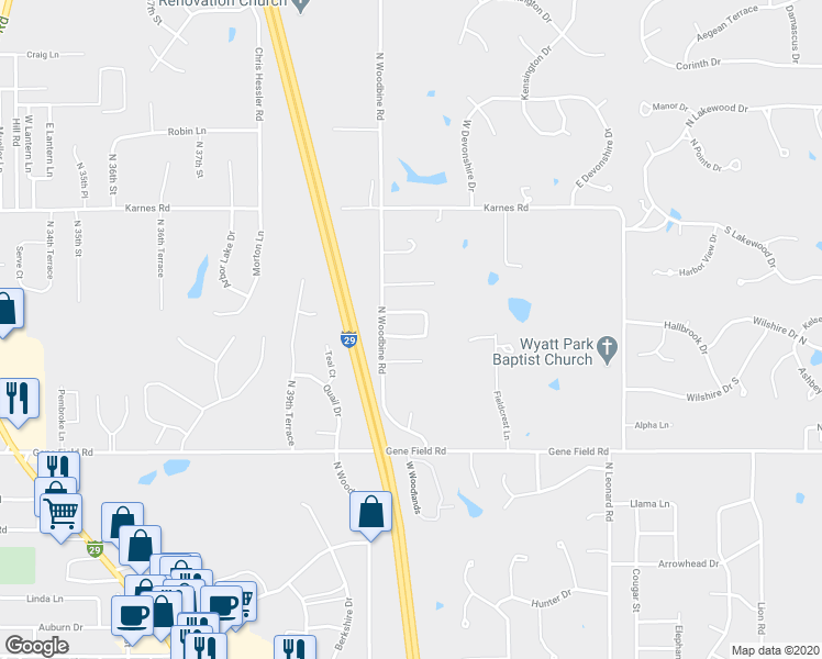 map of restaurants, bars, coffee shops, grocery stores, and more near 4013 Bay Point Drive in Saint Joseph