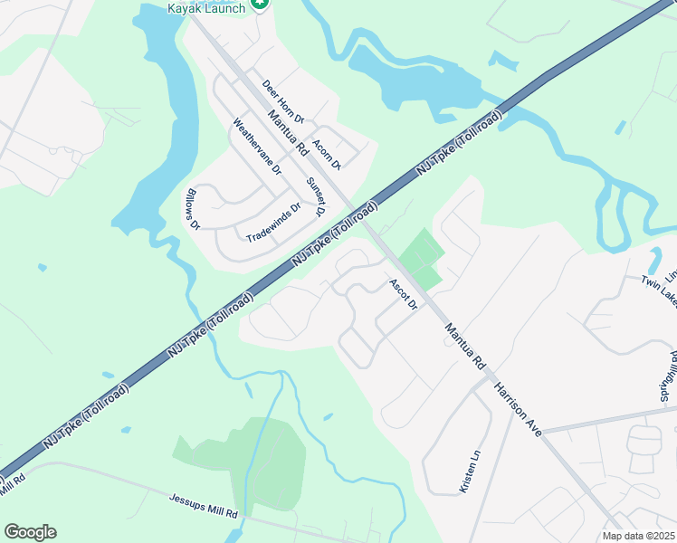 map of restaurants, bars, coffee shops, grocery stores, and more near 1101 Royal Crescent Court in Mount Royal
