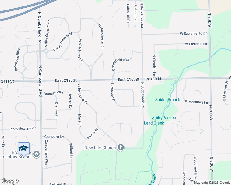 map of restaurants, bars, coffee shops, grocery stores, and more near 2025 Lakeside Lane in Indianapolis
