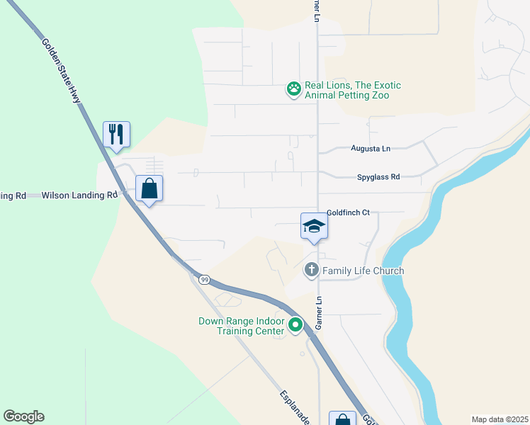 map of restaurants, bars, coffee shops, grocery stores, and more near 4269 Keith Lane in Chico