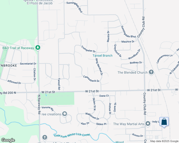 map of restaurants, bars, coffee shops, grocery stores, and more near 2235 Goldeneye Circle in Indianapolis