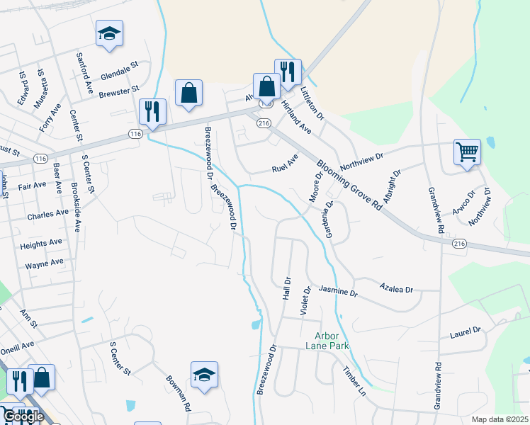 map of restaurants, bars, coffee shops, grocery stores, and more near 28 Brentwood Court in Hanover