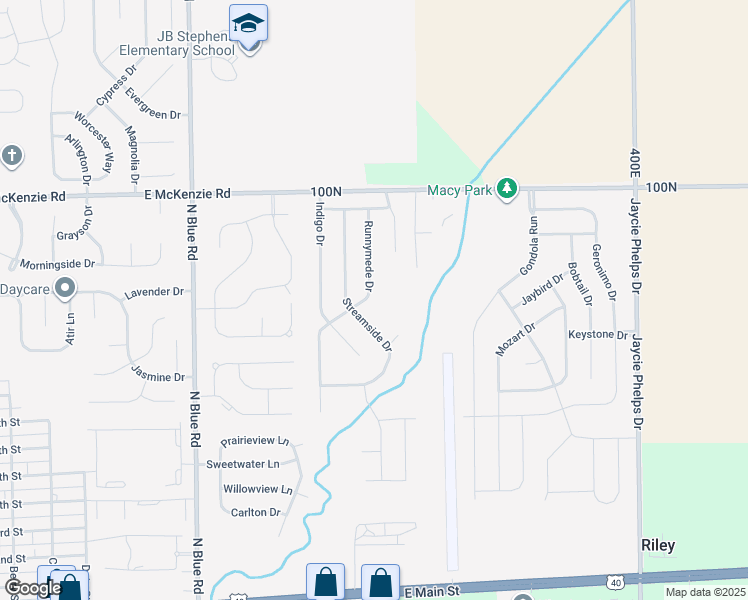map of restaurants, bars, coffee shops, grocery stores, and more near 823 Runnymede Drive in Greenfield